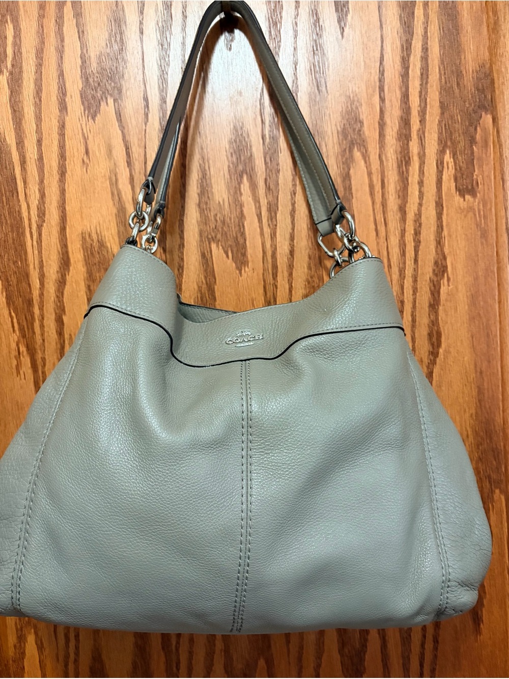 COACH Grey Lexy Shoulder Bag